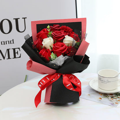 Carnation Soap Flower Simulation Rose Bouquet Mother'S Day 520 Valentine'S Day Gift For Girlfriend Teacher