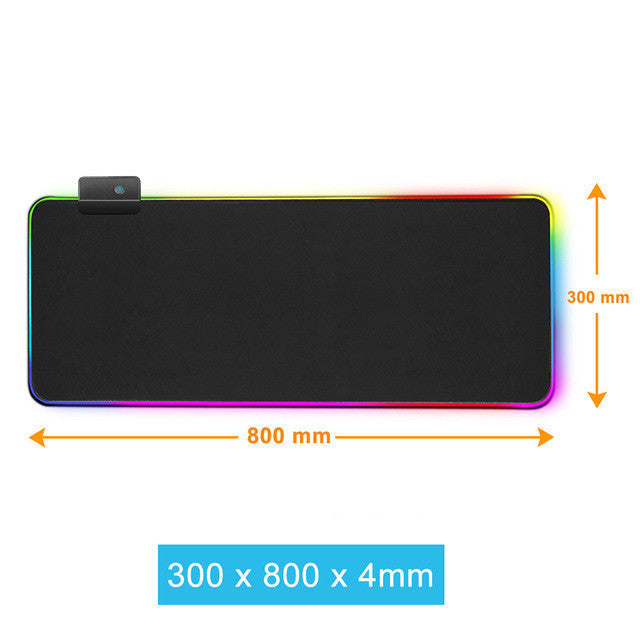 Luminous RGB Mouse Pad Luminous Symphony Game LED Rubber Table Mat