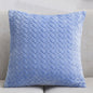 Flannel Solid Color Throw Pillow Sofa Cover Cushion Cover Nordic Style Simple Style