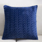 Flannel Solid Color Throw Pillow Sofa Cover Cushion Cover Nordic Style Simple Style