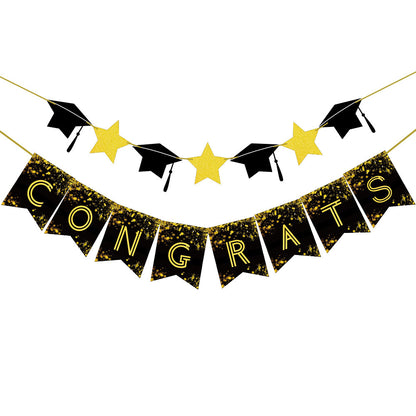 Graduation Party Paper Banner Graduation Season Printed Latex Balloons