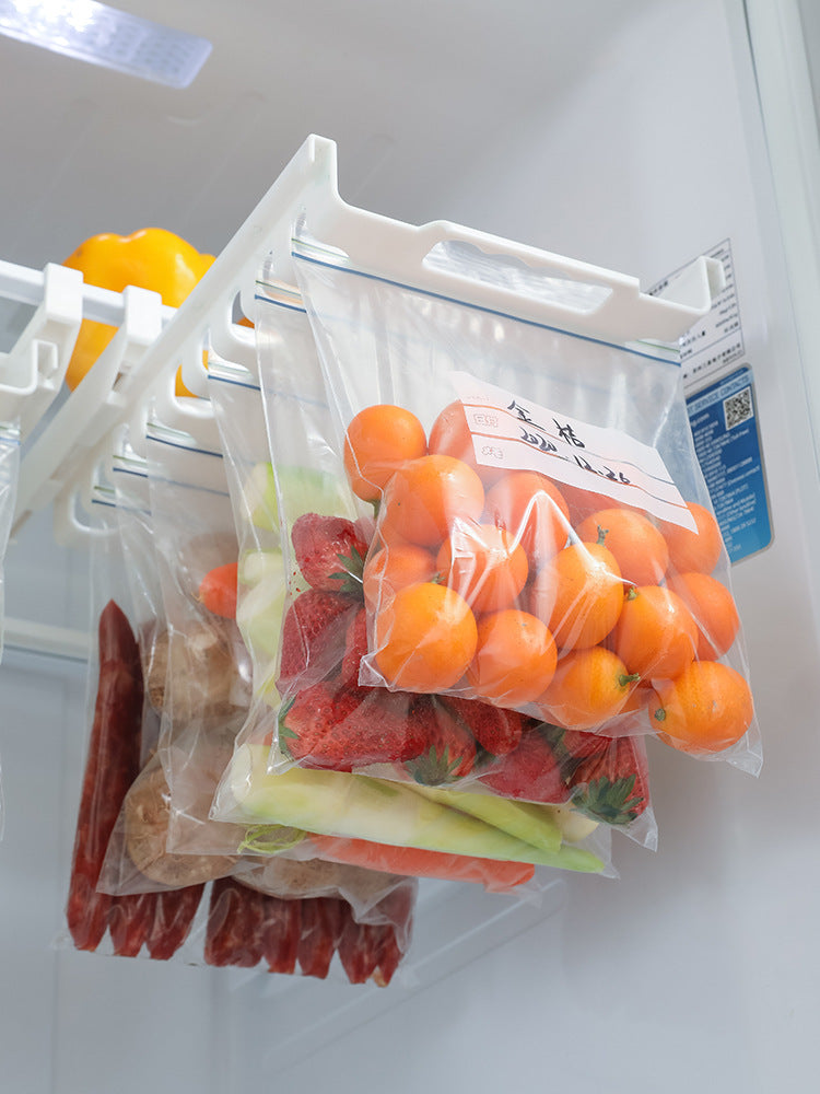 Refrigerator Fresh-keeping Drawer Type Kitchen Food Sealing Bag Track Storage Hanger