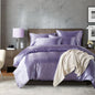 Hotel Home Solid Color Imitated Silk Luxury Satin 3pcs Comforter Bedding Set