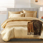 Hotel Home Solid Color Imitated Silk Luxury Satin 3pcs Comforter Bedding Set