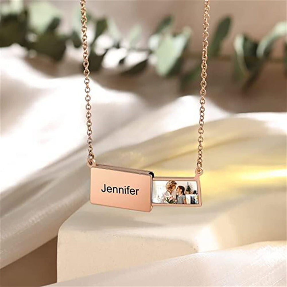 Creative Pull Out Photo Envelope Necklace