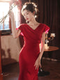 Fishtail Waist-tight Banquet Irregular Dress