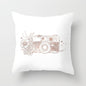 Pink sofa cushion cushion pillowcase