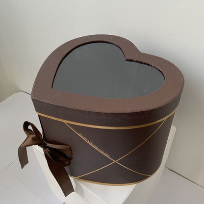 Double Layer Revolving Flower Box With Heart-shaped Window