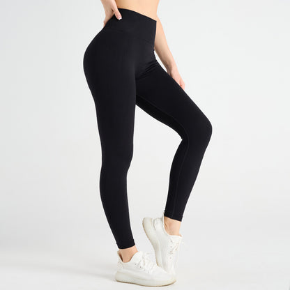 Outdoor V-waist Peach Hip Raise Seamless Sports Leggings