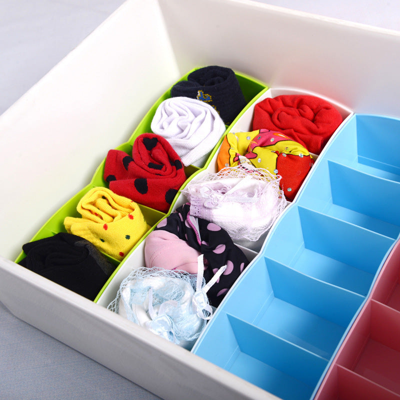 5 Grid underwear panties socks storage box plastic household finishing box