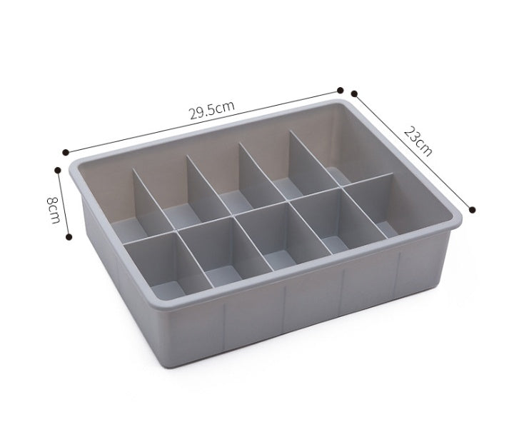 Creative multi-grid household plastic covered underwear drawer finishing box bra underwear socks storage finishing box