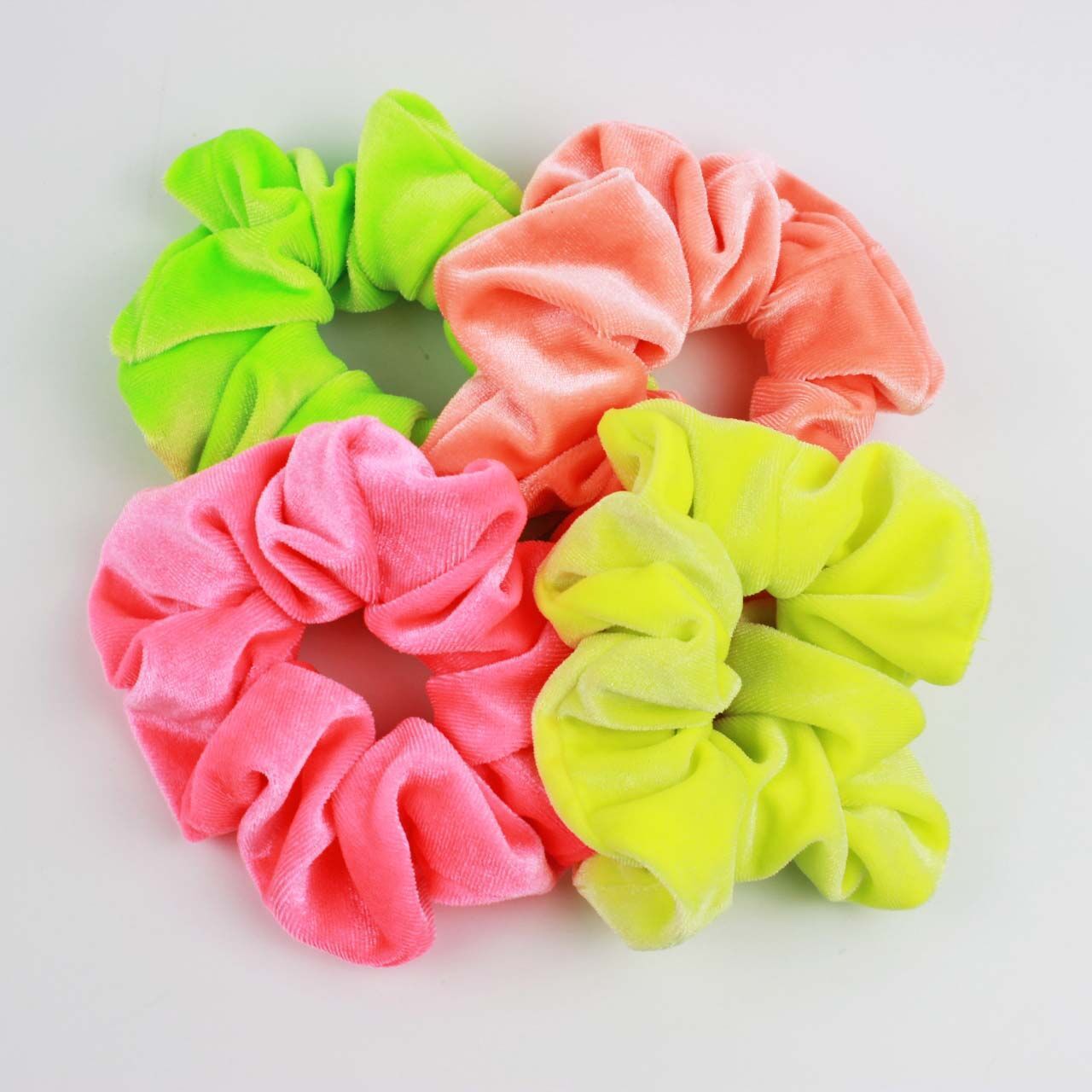 Fluorescent Color Updo Hair Ring Women's Flannel