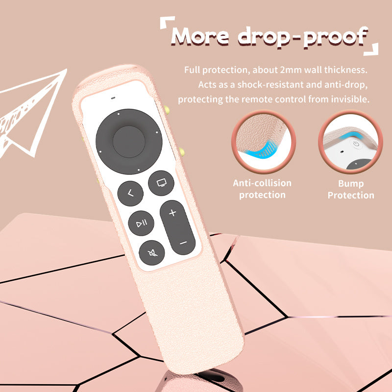 Silicone  TV Remote Case With AirTag Case Compatible With  TV 4K 2021,2022 Remote,Shockproof Protective Skin For  TV Siri Remote Case AirTag 2nd,3nd,Anti Lost