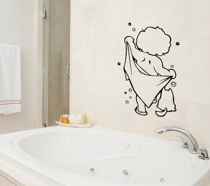 Baby shower carved bathroom bathroom wall sticker