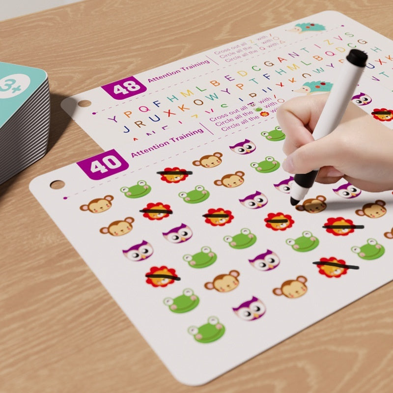 Pen Control Training Kindergarten Children Erasable Early Education Introduction Basic Practice Card