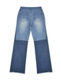 Women's Patchwork Color Fashionable Temperament Bell-bottom Pants Jeans