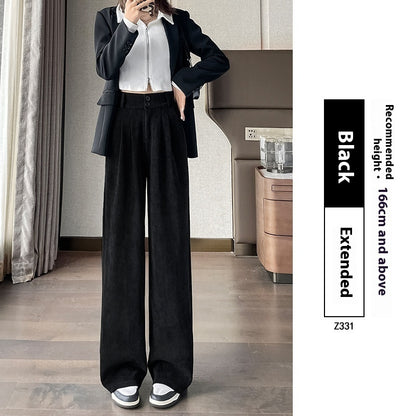 Women's Casual Solid Color Loose Japanese Style Wide Leg Pants