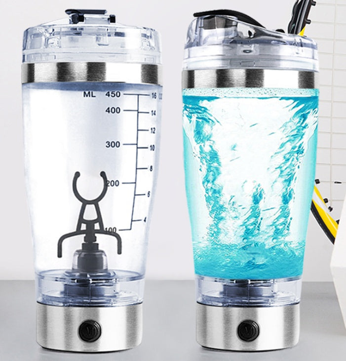 Agitator electric de shake de proteine ​​Sticla de shake cu USB Blender de cafea cu lapte Fierbător de sport și fitness Încărcare cu agitator electric