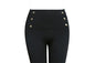 Zipper Button Hot Drilling High Waist Hip Lift Abdominal Pants