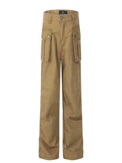 Retro Worn Looking Washed-out Large Pocket Overalls