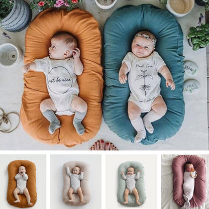 Baby Nest Bett Krippe Neugeborenen Baby Nest Kinderbett Krippen Infant Tragbare Baumwolle Krippe Reise Wiege Kissen