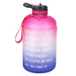 QuiFit Gallon Water Bottle with Straw Clear Plastic Drinking Bottles GYM Tool Jug BPA Free Sports Cup