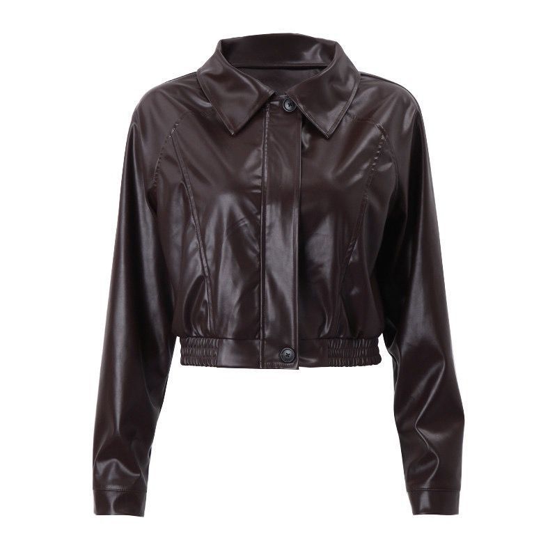 Leather Short Jacket Vintage Zipper American Casual Motorcycle