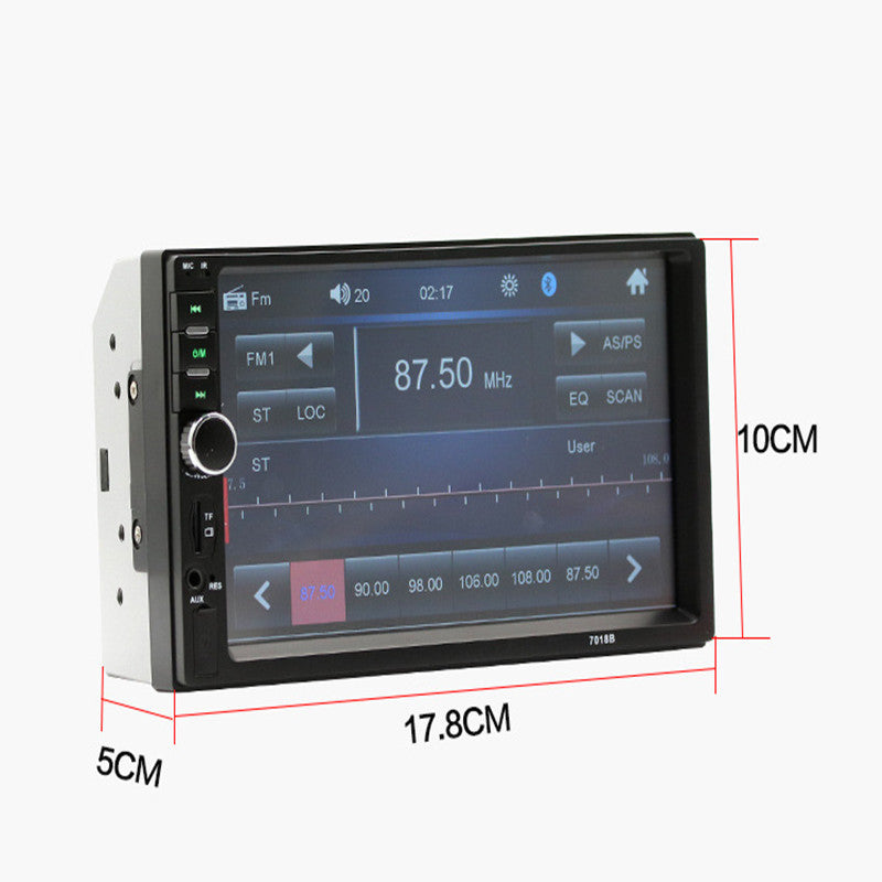 Universal-MP5-Player für Fahrzeuge mit 7-Zoll-Doppelspindel und Mobiltelefonverbindung