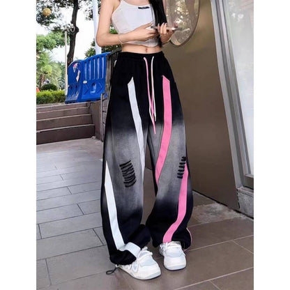 American Retro Hip-hop Fashion Straight Wide-leg Pants