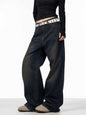 Women's American-style Retro Second-hand Black Color Jeans