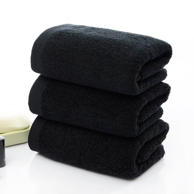 21 strands of black cotton towels