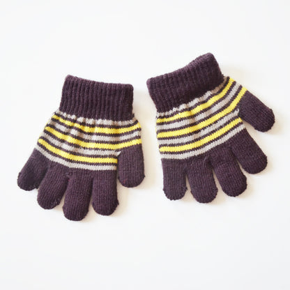 Autumn Winter Thermal Velvet Knitted Gloves