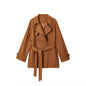 Women's Asymmetric Loose Casual Mid-length Trench Coat