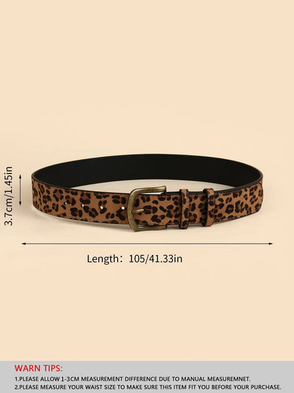 Boxi Style PU Leopard Print Belt For Women Dress Slim Fit Women