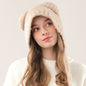 Cute Bear Knitted Hat Warm-keeping And Cold-proof Earmuffs Hat