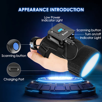 Portable Two-dimensional Wrist Barcode Scanner Gloves Bluetooth Scanner