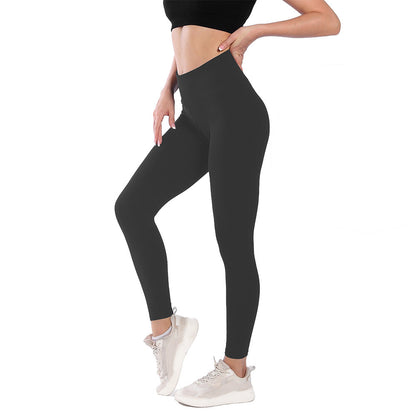 Damen-Leggings mit hoher Taille, die den Bauch zusammenzieht, warm, für Yoga und Sport