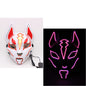 Glowing Cat Face Mask For Women Demon Slayer Cold Light Fox Mask Masquerade Cosplay Props Bar Haunted House Christmas Decor