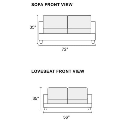 Wohnzimmermöbel 2-teiliges Sofa-Set, schwarzes Kunstleder, getuftetes Sofa, Zweisitzer mit Kissen, Couch