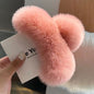 Real Rex Rabbit Hair New Cute Plush Headdress Hair Claw