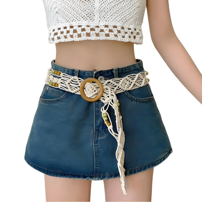 Bohemian Ethnic Style Woven Butterfly Waist Strap With Accessories Waist Chain