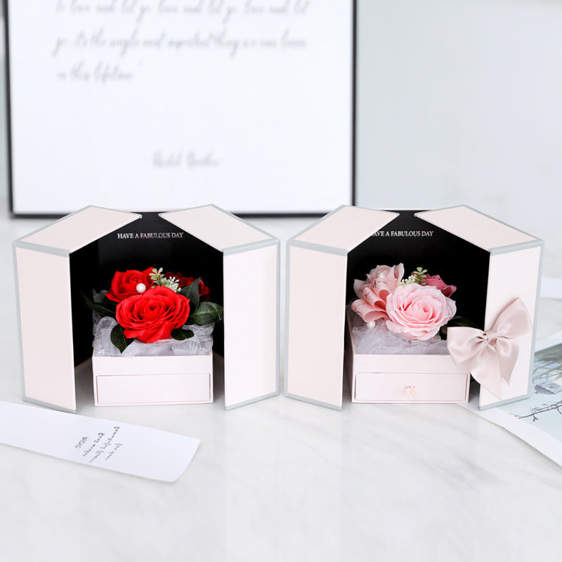 Valentine's Day Creative Roses Jewelry Gift Box