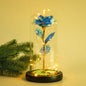 Enchanted Forever Rose Flower in Glass LED Light Christmas Decoration