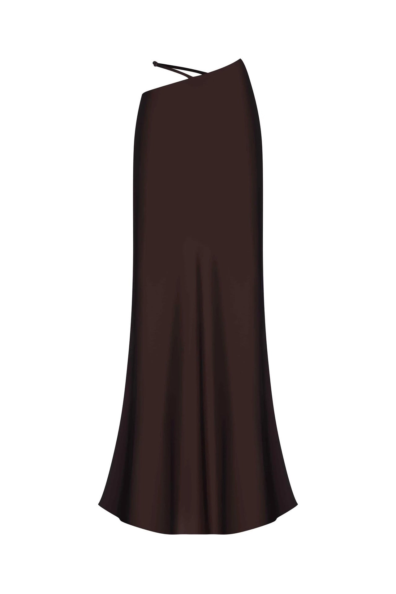 Solid Color Hollow-out Bodycon Maxi Skirt