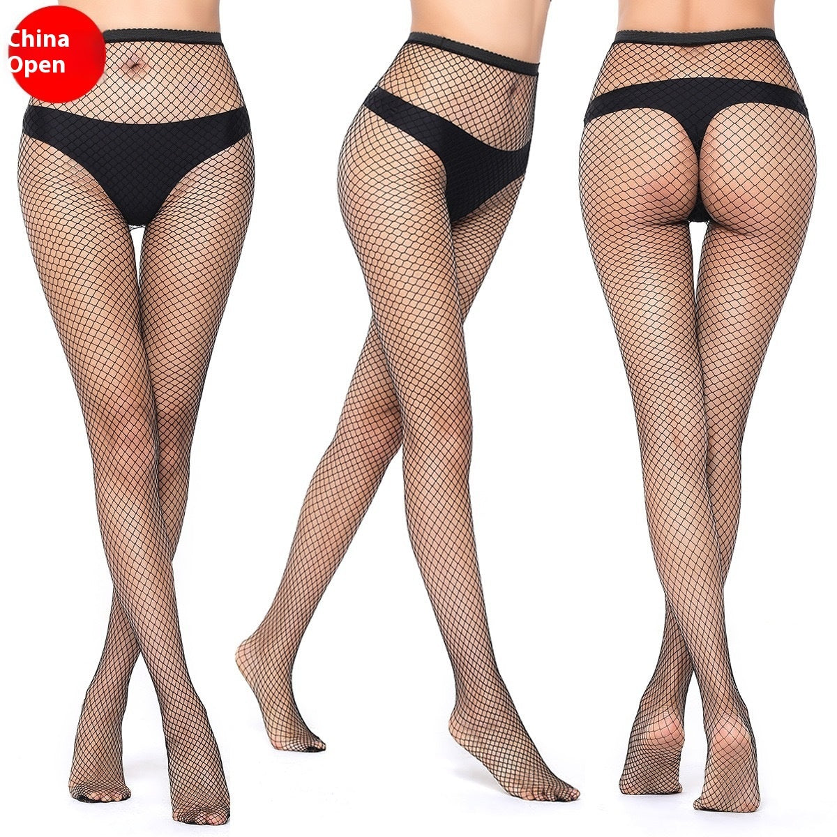 Plus Size Fishnet Stockings Black Silk Female Four Seasons Thin Super Elastic Romper