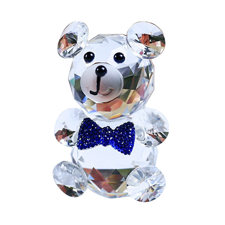 Cute Bear Crystal Figurine