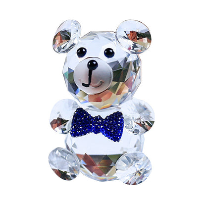 Cute Bear Crystal Figurine