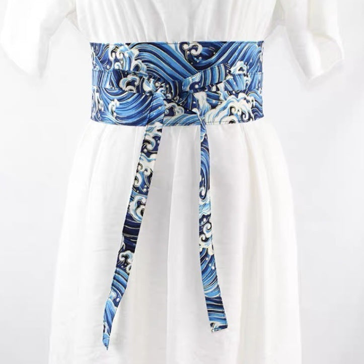 Hanfu Slimming Cotton And Linen Waist Vintage Belt