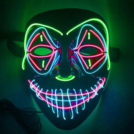 EL Cold Light Ghost Festival Halloween Horror Scary Tricky Mask