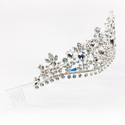 Rhinestone Crown Bridal Wedding Tiara Big Crown Wedding Tiara Crown